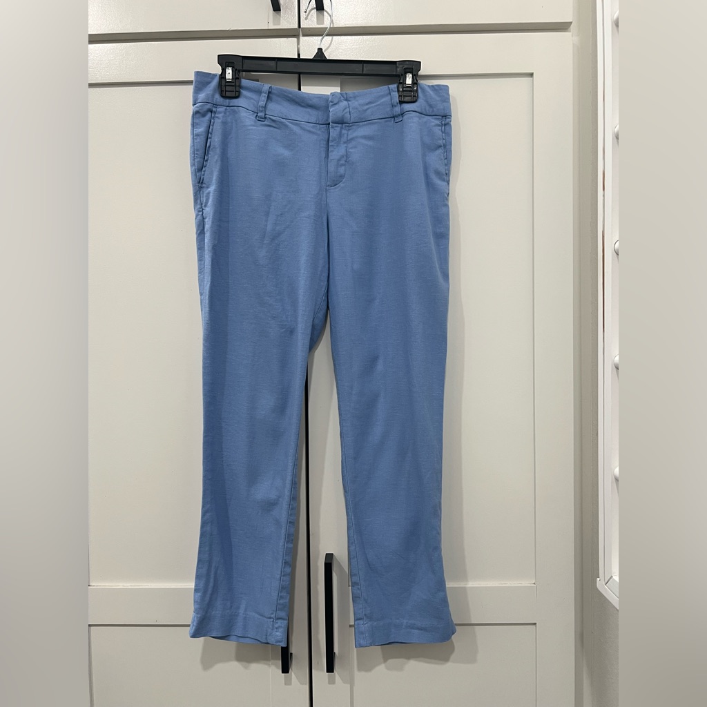 Kut From The Kloth Light Blue Cropped Linen Pants Women’s Size 8